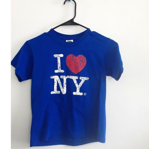I love Heart New York Royal Blue Graphic Tee - Picture 1 of 7